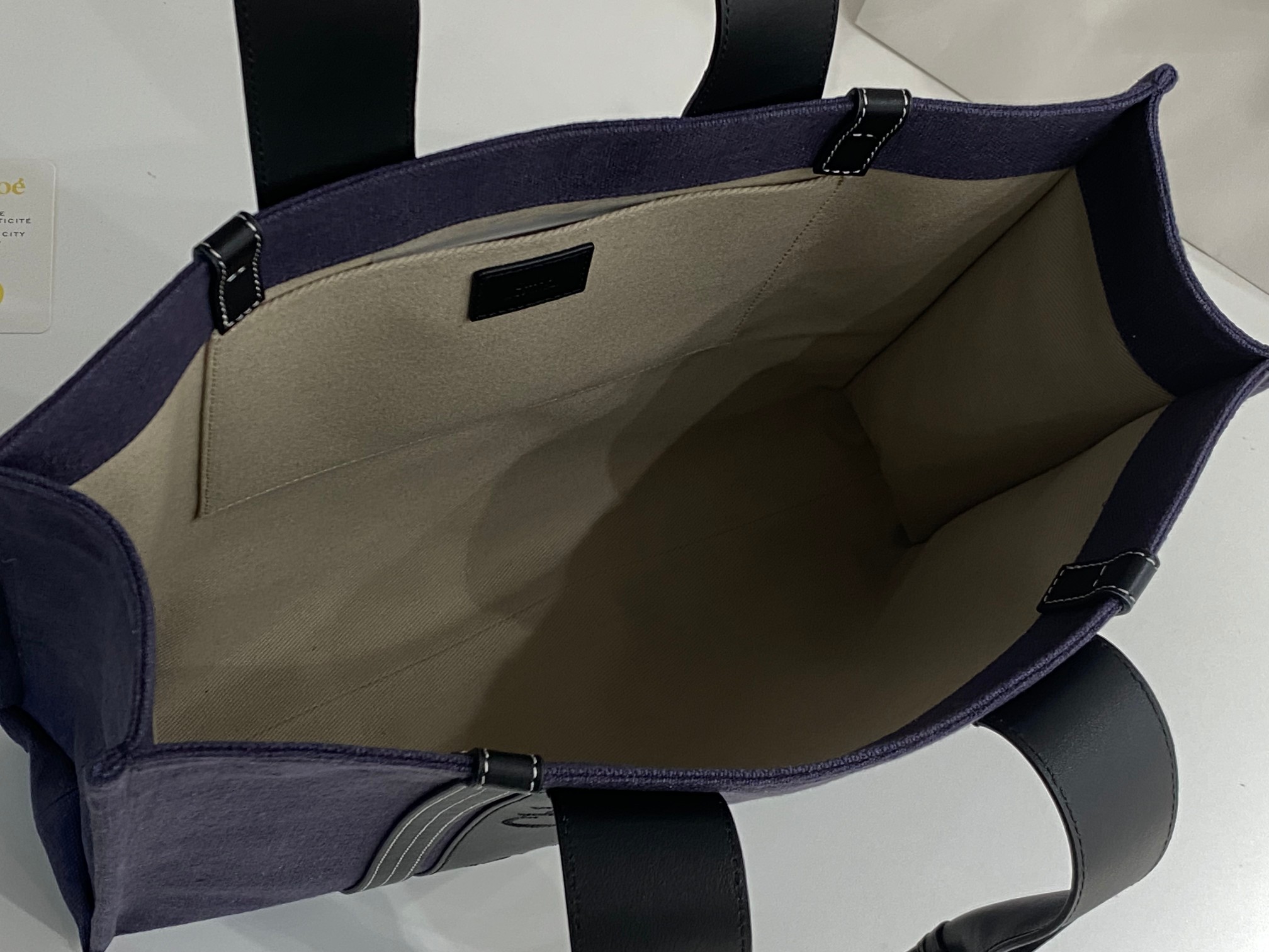 Chloe Large Woody Tote Bag In Linen 